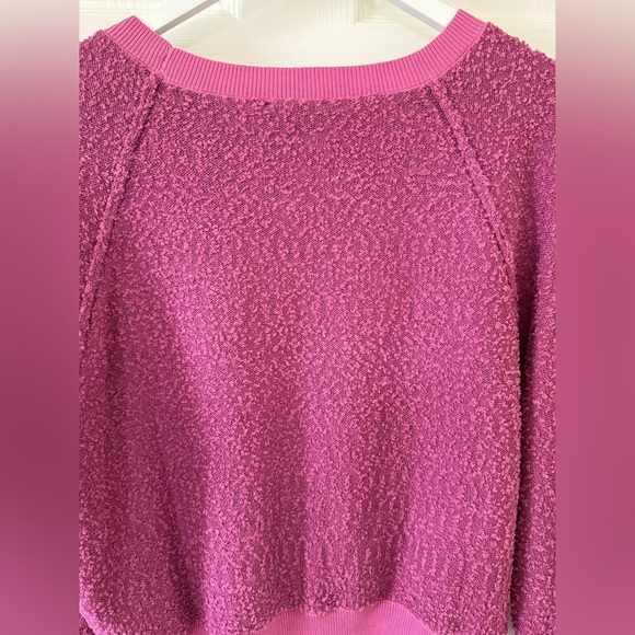VICI Textured Fuchsia Bubble Sleeve Sweater Small Cozy Knit NWOT Fall Holiday - Picture 11 of 16